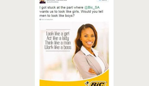 Sexisme : Bic provoque l’indignation en Afrique du Sud