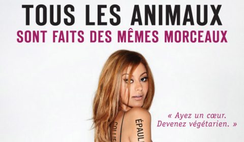 Zahia transformée en morceaux de viande pour une campagne pro-végétarienne